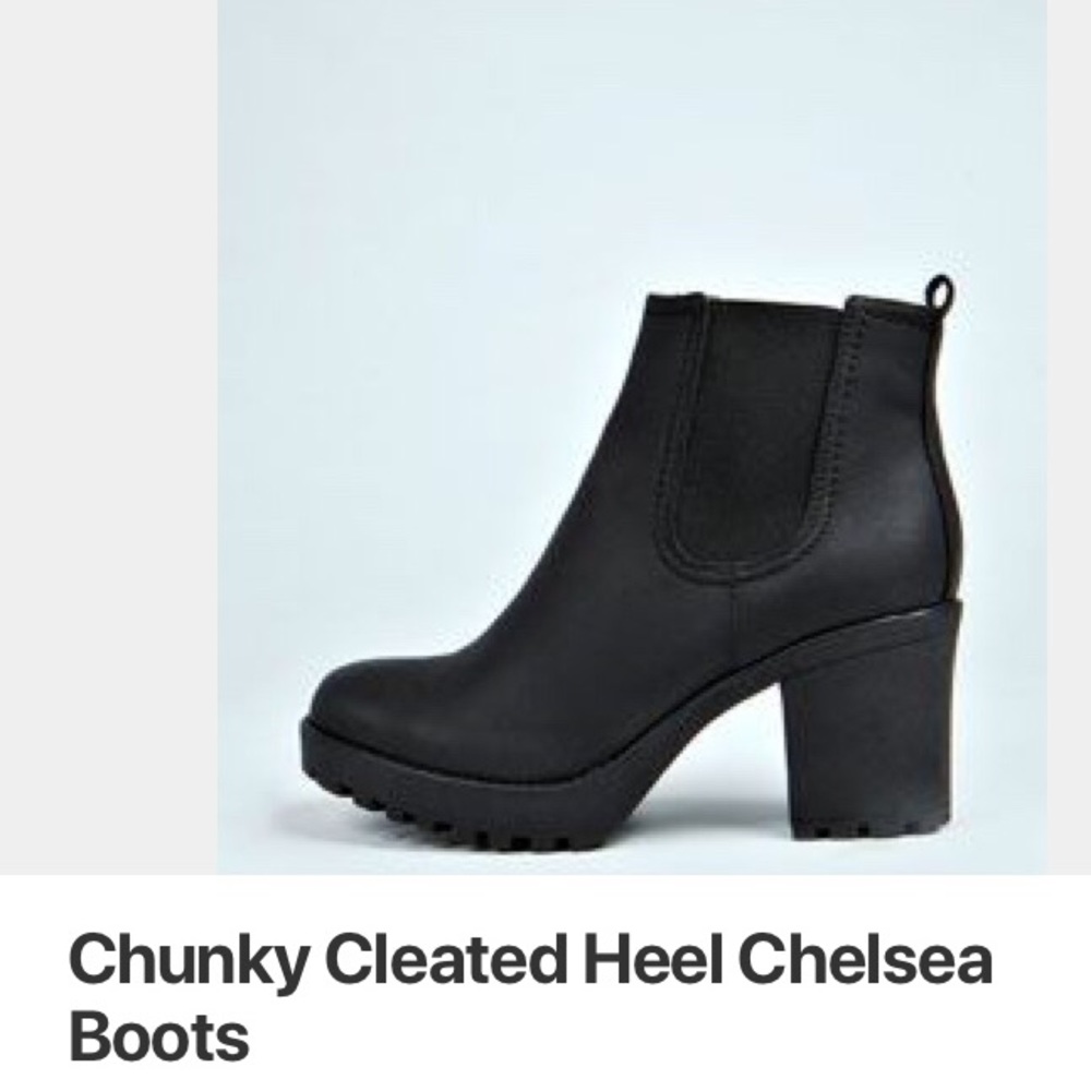 Chunky heel booties